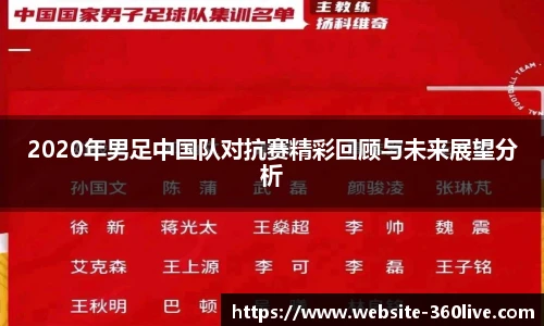 2020年男足中国队对抗赛精彩回顾与未来展望分析